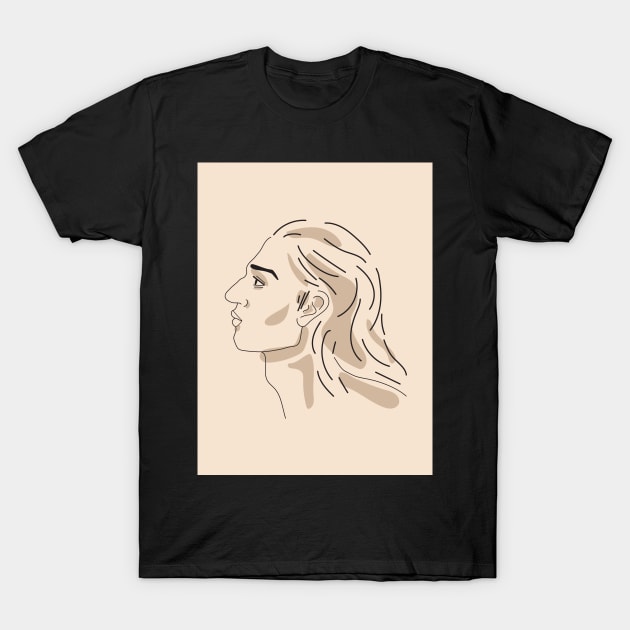 Illustration of a Man's profile T-Shirt by JoBerk